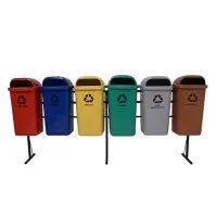 Conjunto Coleta Seletiva Gruplast 50 Litros  com 6 Lixeiras