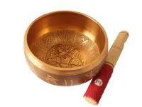 Tigela/Bowl Tibetano Dourado. 15,5 cm - Foto 8