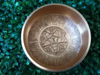 Tigela/Bowl Tibetano Dourado. 15,5 cm - Foto 5