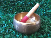 Tigela/Bowl Tibetano Dourado. 15,5 cm - Foto 6