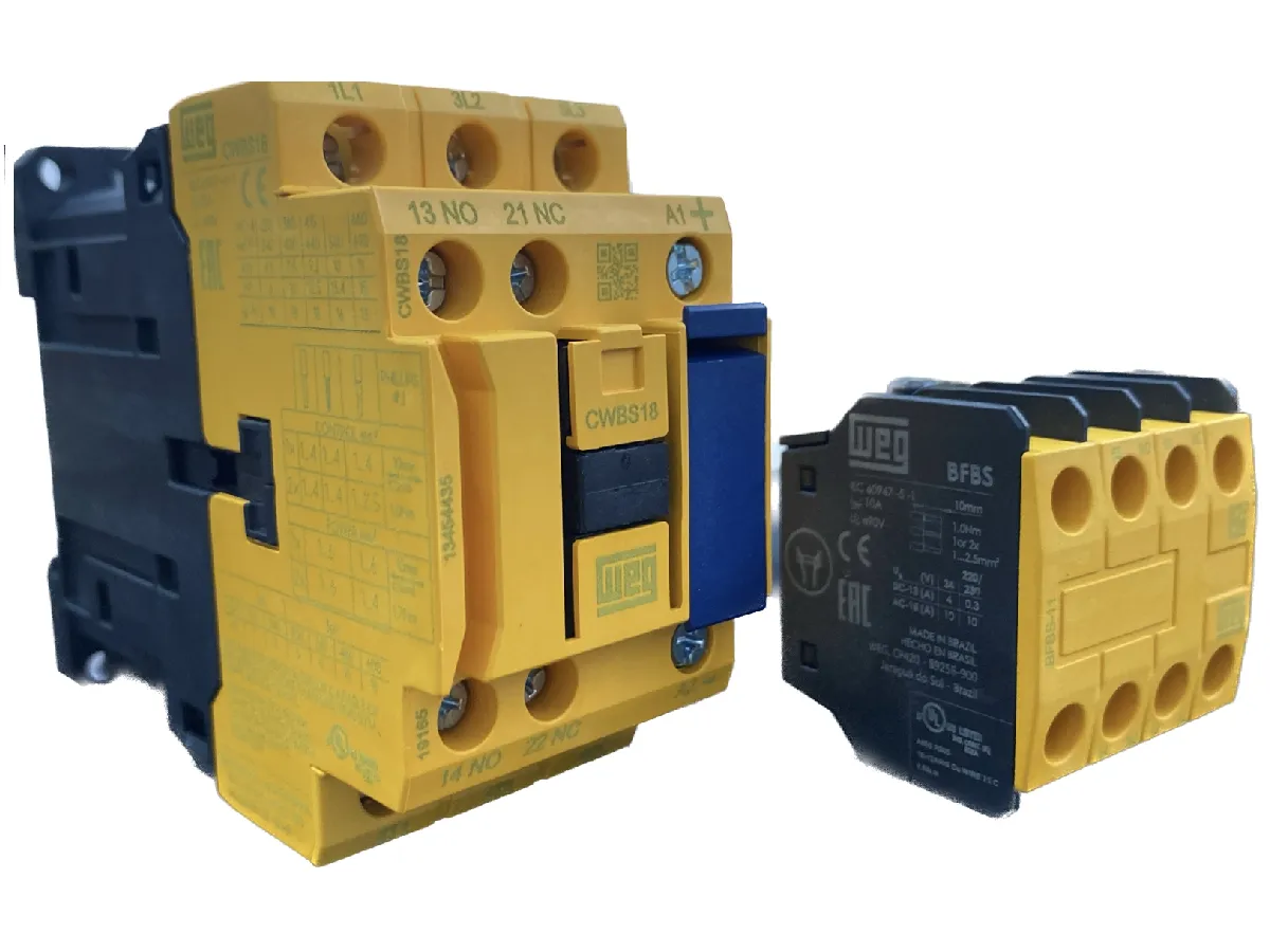 Contator De Segurança Weg 24vcc 18a 2na+2nf Cwbs18-22-30c03
