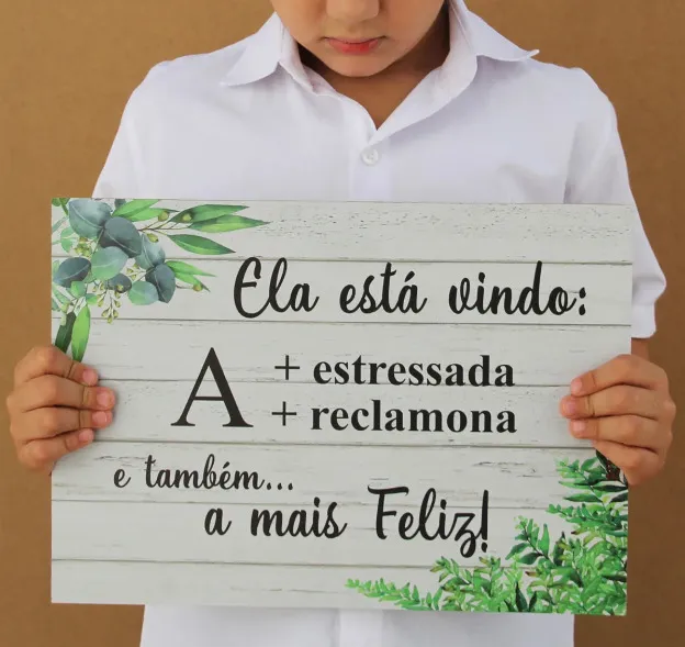 Placa Casamento Págem Personalizado Impressão Adesivo c/ MDF Imagem