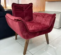 Poltrona Decorativa Opalla em Veludo Total/RN