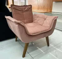 Poltrona Decorativa Opalla em Veludo Total/RN - Foto 9