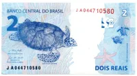 C339 - 2 Reais - Paulo Roberto Nunes Guedes/Roberto Campos Neto - JA - Estado de Conservação: Soberba/Flor (Sob/FE)