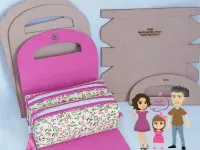 G1.236  Gabarito de Moldes em MDF Bolsa Estojo Duplo - Foto 4