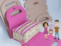 G1.236  Gabarito de Moldes em MDF Bolsa Estojo Duplo - Foto 6