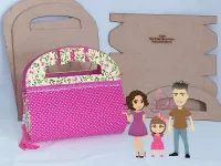 G1.236  Gabarito de Moldes em MDF Bolsa Estojo Duplo - Foto 7