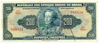 C037 - 200 Cruzeiros - 1° Estampa - Série 315 - Autografada / Assinada a Mão - D. Pedro I - Data: 1943 - MBC C/ Rasura à Lápis