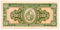 Uruguai - 50 Centesimos - 1939 - Cédula Estrangeira - Sob - Foto 2