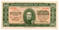 Uruguai - 50 Centesimos - 1939 - Cédula Estrangeira - Fe