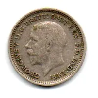 Reino Unido - 1935 - 3 Pence - Prata .500 - Aprox. 1,41g - 16mm - Foto 2