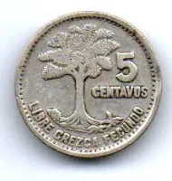 Guatemala - 1958 - 5 Centavos - Prata .720 - Aprox. 1,667 - 15,5mm - Foto 2