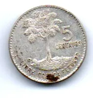 Guatemala - 1960 - 5 Centavos - Prata .720 - Aprox. 1,667 - 16mm - Foto 2