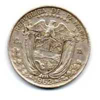 Panamá - 1962 - 1/10 de Balboa - Prata .900 - Aprox. 2,5g - 18mm