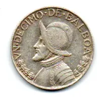Panamá - 1962 - 1/10 de Balboa - Prata .900 - Aprox. 2,5g - 18mm - Foto 2