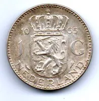 Holanda - 1965 - 1 Gulden - Prata .720 - Aprox. 6,5g - 25mm