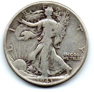 Estados Unidos - 1943 - 50 Cents - Half Dollar - Prata .900 - Aprox. 12,5g - 30,6mm Imagem