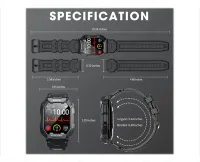 Relógio Smartwatch Da Fit C20 Military Camuflagem Cinza Eua - Foto 3