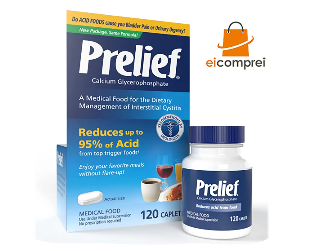 Prelief Anti-àcido P/bexiga 120 Caps Importado Eua Imagem