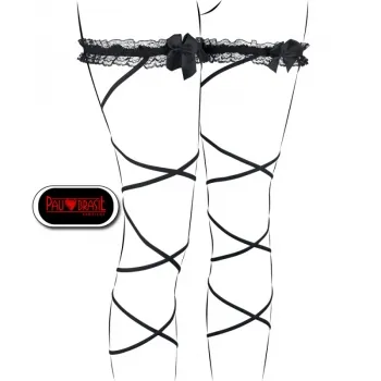 Perneira Renda com Laço