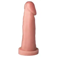 PRÓTESE MON PLAISIR MACIA E MACIÇA EM FORMATO DE PÊNIS 17 x 4,5 CM - BEGE CLARA.                                                               LIBYSEXSHOP               - Foto 4