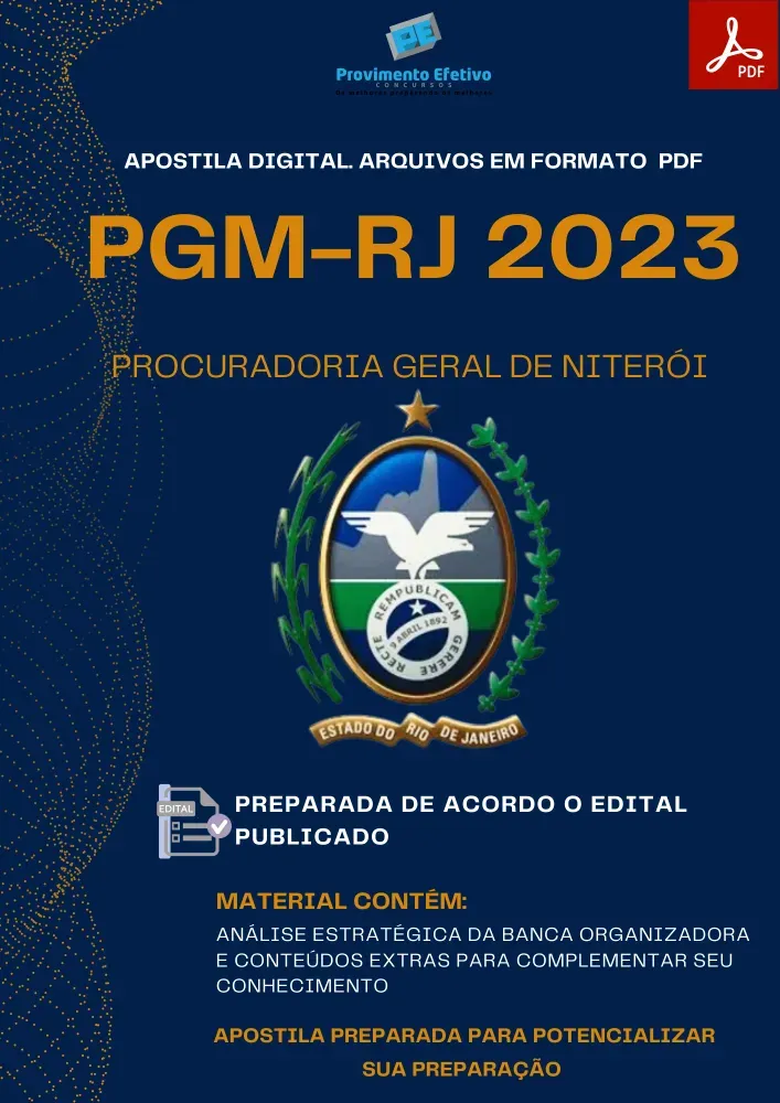 Apostila PGM RJ Analista Contábil 2023 Imagem