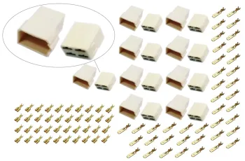 kit 10 peças conector tomada 4 vias