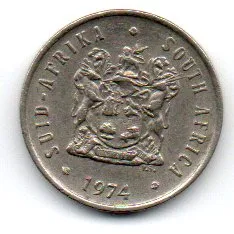 África do Sul - 1974 - 5 Cents