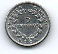 Costa Rica - 1958 - 5 Centimos - Foto 2