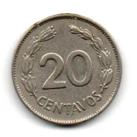 Equador - 1969 - 20 Centavos - Foto 2