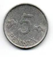 Finlândia - 1980 - 5 Pennia - Foto 2