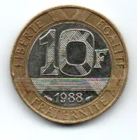 França - 1988 - 10 Francs