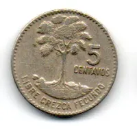 Guatemala - 1969 - 5 Centavos - Foto 2