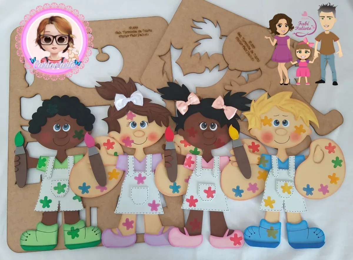 G1.239  Gabarito de Moldes em MDF Turminha da Odette Imagem