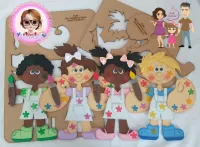 G1.239  Gabarito de Moldes em MDF Turminha da Odette