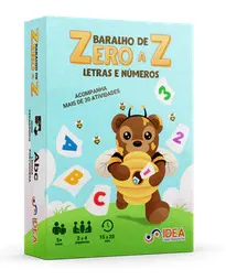 Jogo - Baralho de Zero a Z - Letras e números
