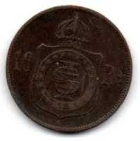 1869 - 10 Réis - Com Ponto (Rs.) - Moeda Brasil Império - Foto 2
