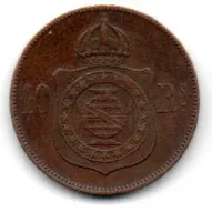 1869 - 10 Réis - Com Ponto (Rs.) - Moeda Brasil Império - Foto 2