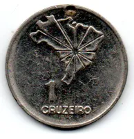 1972 - 1 Cruzeiro - Comemorativa Sesquicentenário da Independência - Moeda Brasil - UTG - c/ tentativa de furo 