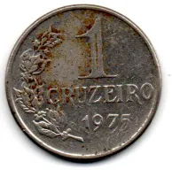 1975 - 1 Cruzeiro - Moeda Brasil - C/ danos