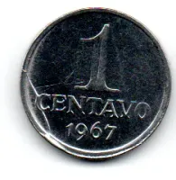 1967 - 1 Centavo - ERRO: Cunho Rachado - Moeda Brasil - Foto 3
