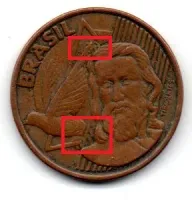 1999 - 5 Centavos - ERRO: Cunho Marcado (Data 
