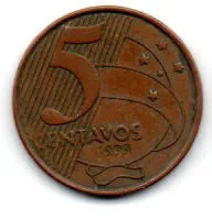 1999 - 5 Centavos - ERRO: Cunho Marcado (Data 