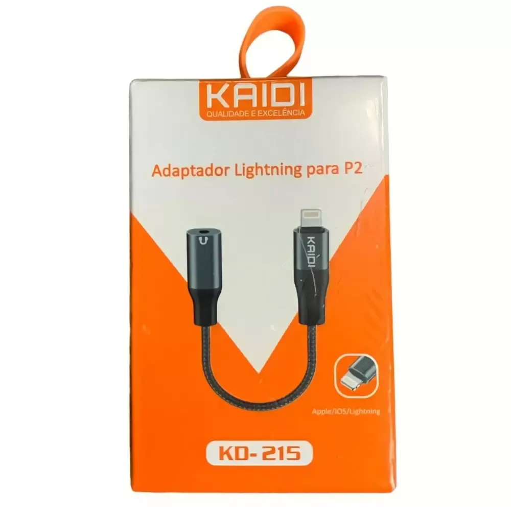 Adaptador Lightning para P2 Kaidi KD-215