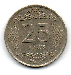 Turquia - 2015 - 25 Kurus