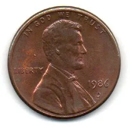 Estados Unidos - 1986D - 1 Cent