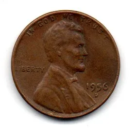 Estados Unidos - 1956D - 1 Cent Imagem