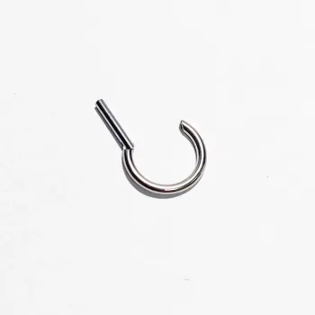 Argola D em Titânio LISA Clicker 1.2mm x 08mm  TIT18 - Foto 2