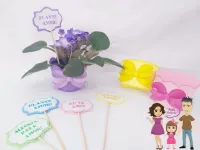 G1.242 Gabarito de Moldes  em MDF Vasinhos Violetas - Foto 2